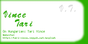 vince tari business card